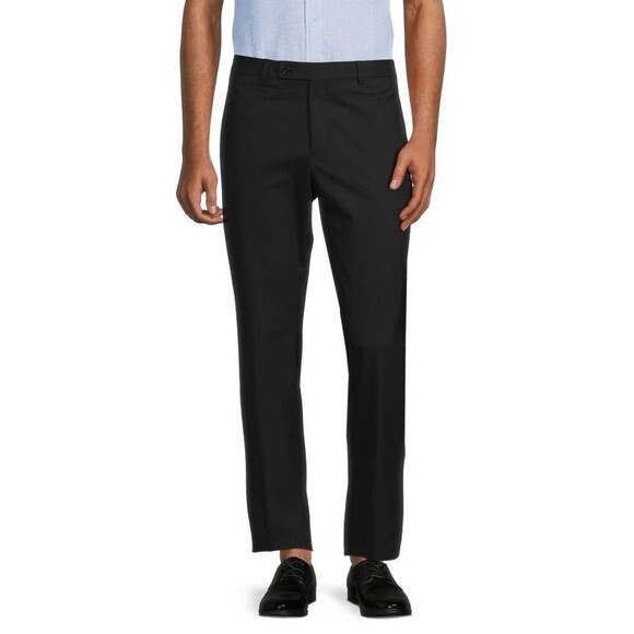 NWT $95 Ralph Lauren Ultraflex Classic Fit Black Flat Front Pant Men Size 33x32
